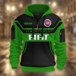Fiat DMHT1740 3D Half-zip Hoodie Multicolor