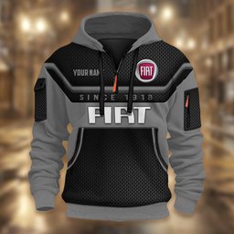 Fiat DMHT1740 3D Half-zip Hoodie Multicolor