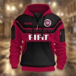 Fiat DMHT1740 3D Half-zip Hoodie Multicolor