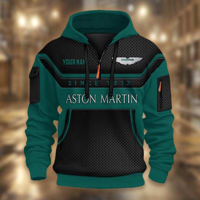Aston-Martin DMHT1722 3D Half-zip Hoodie Multicolor