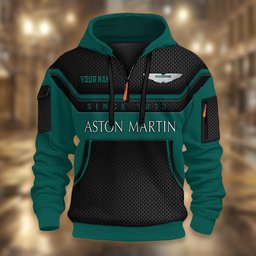 Aston-Martin DMHT1722 3D Half-zip Hoodie Multicolor