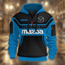 Mazda DMHT1762 3D Half-zip Hoodie Multicolor