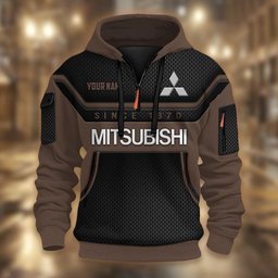 Mitsubishi DMHT1766 3D Half-zip Hoodie Multicolor