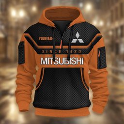 Mitsubishi DMHT1766 3D Half-zip Hoodie Multicolor