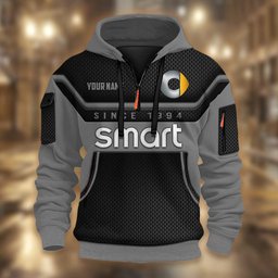 Smart DMHT1784 3D Half-zip Hoodie Multicolor