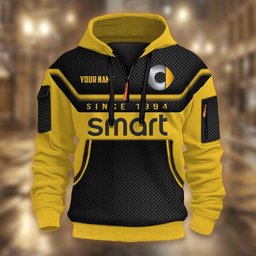Smart DMHT1784 3D Half-zip Hoodie Multicolor