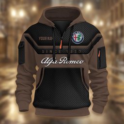 Alfa Romeo DMHT1720 3D Half-zip Hoodie Multicolor