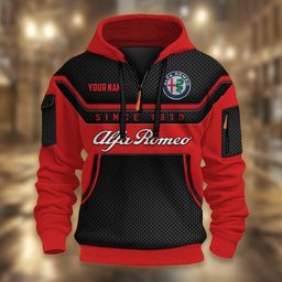 Alfa Romeo DMHT1720 3D Half-zip Hoodie Multicolor