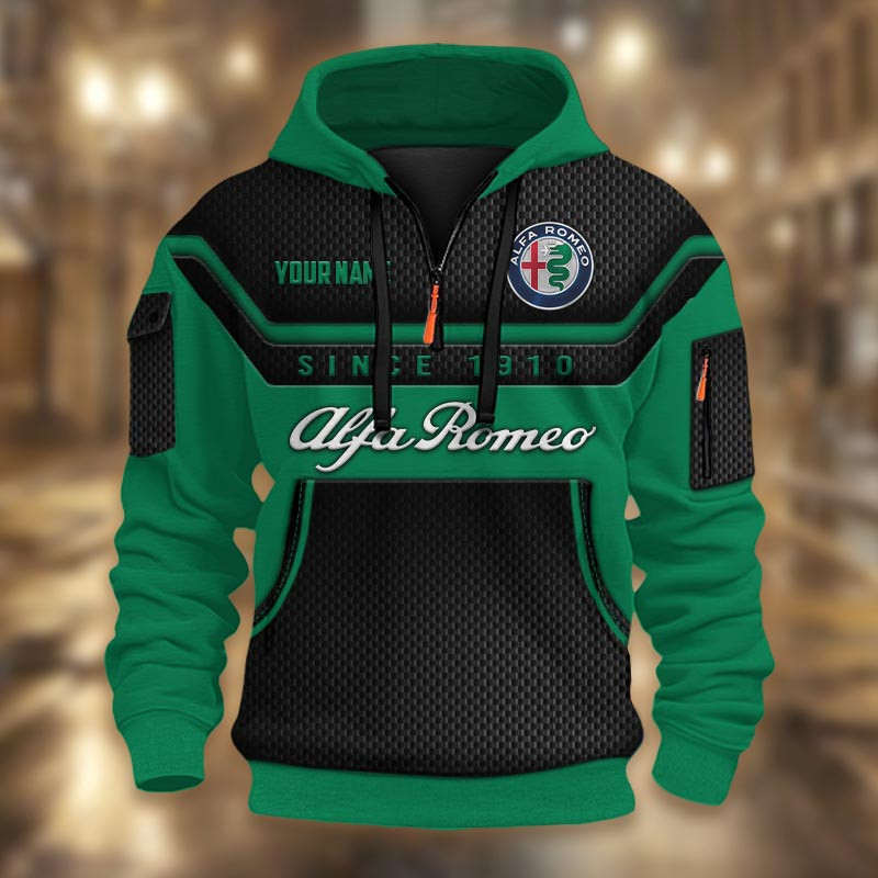 Alfa Romeo DMHT1720 3D Half-zip Hoodie Multicolor