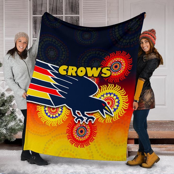 Crows Maxcot AFL Adelaide Crows Indigenous Mascot Quilt Blanket QB0003 [FEB ...