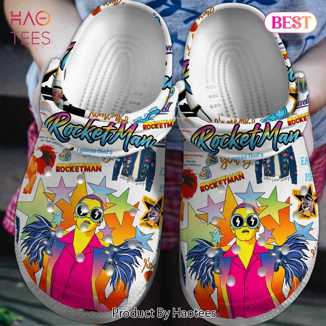 Elton John Music Crocs Crocband Clogs Shoes Comfortable For Men Women ...