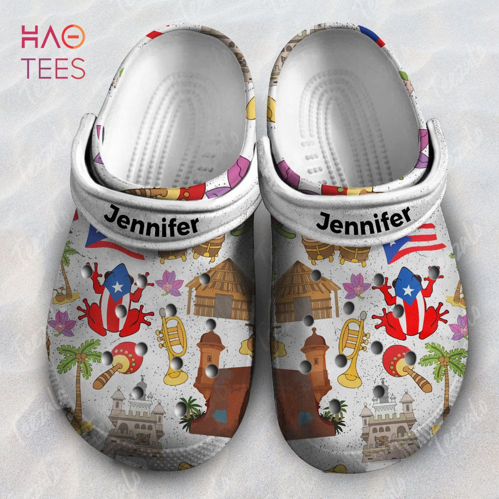 Puerto Rico Personalized Crocs Shoes With Colorful Symbols CR0002 TT ...