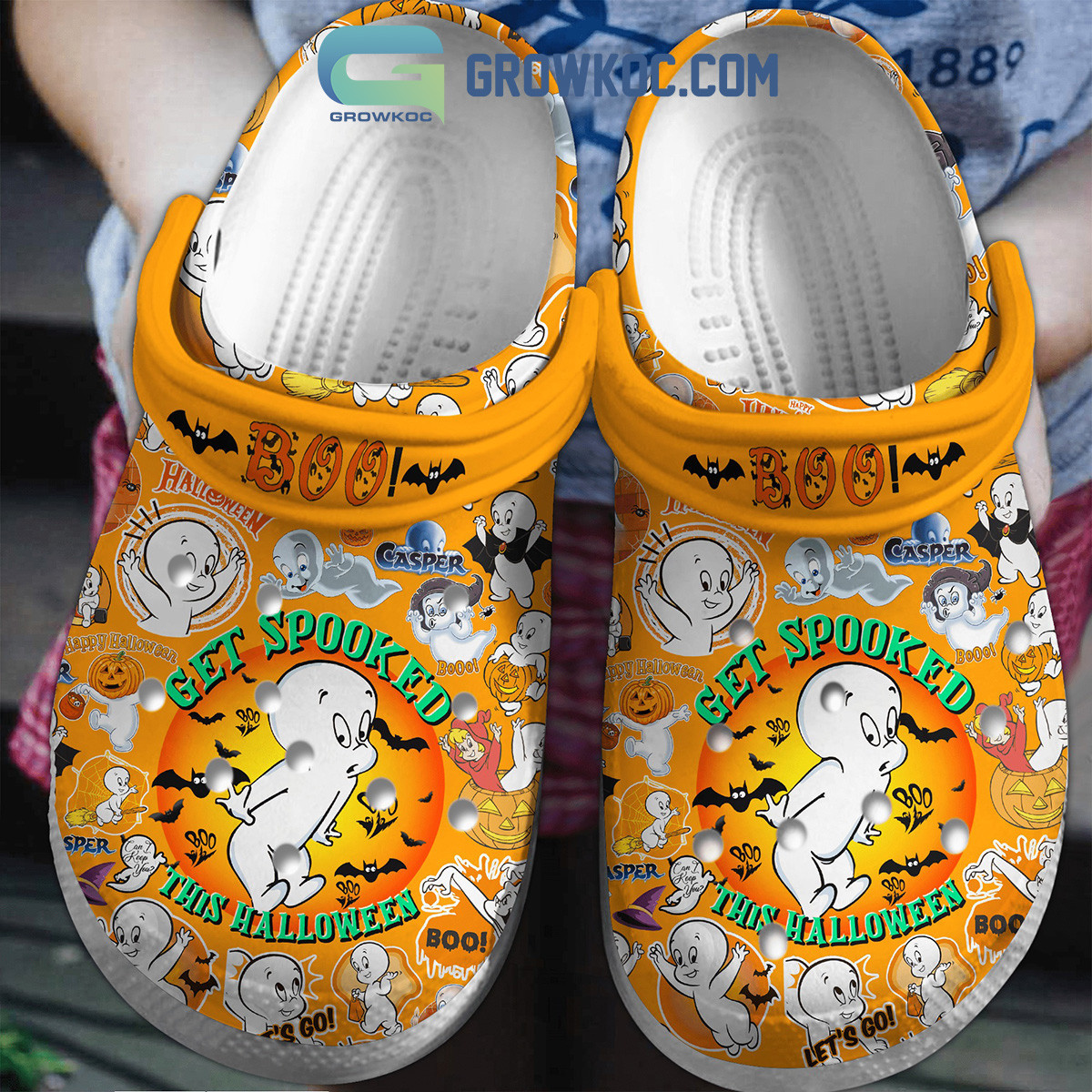 Casper Disney Boo Get Spooked This Halloween Orange Design Clogs Crocs ...