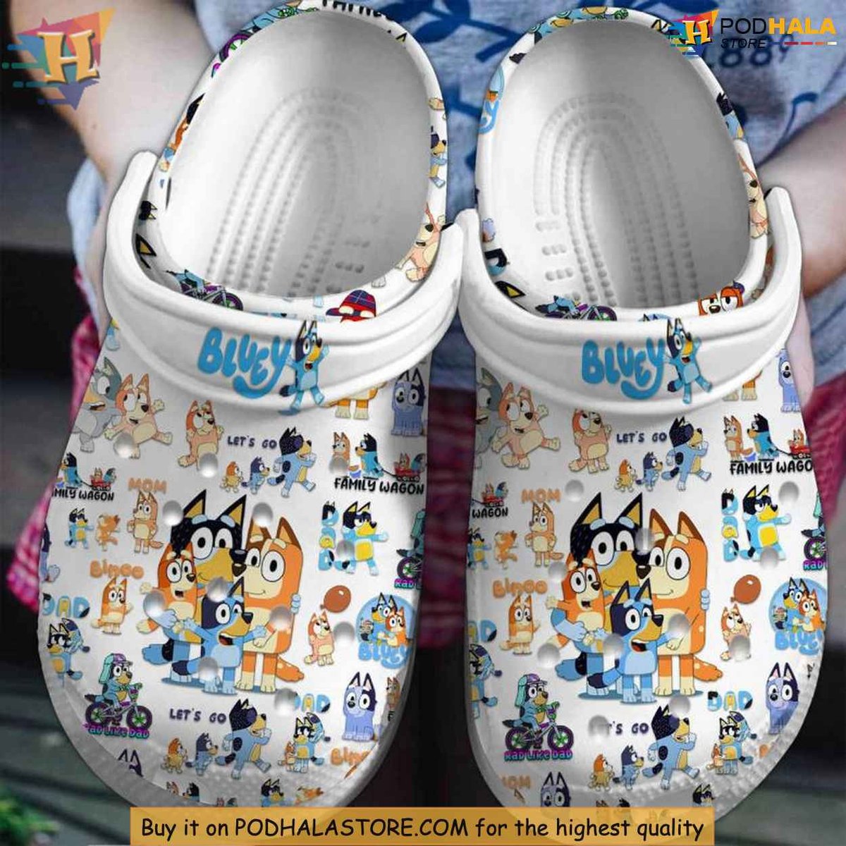 Bluey Clogs for Kids, Cute Cartoon Footwear with Family Design CRO-04 ...