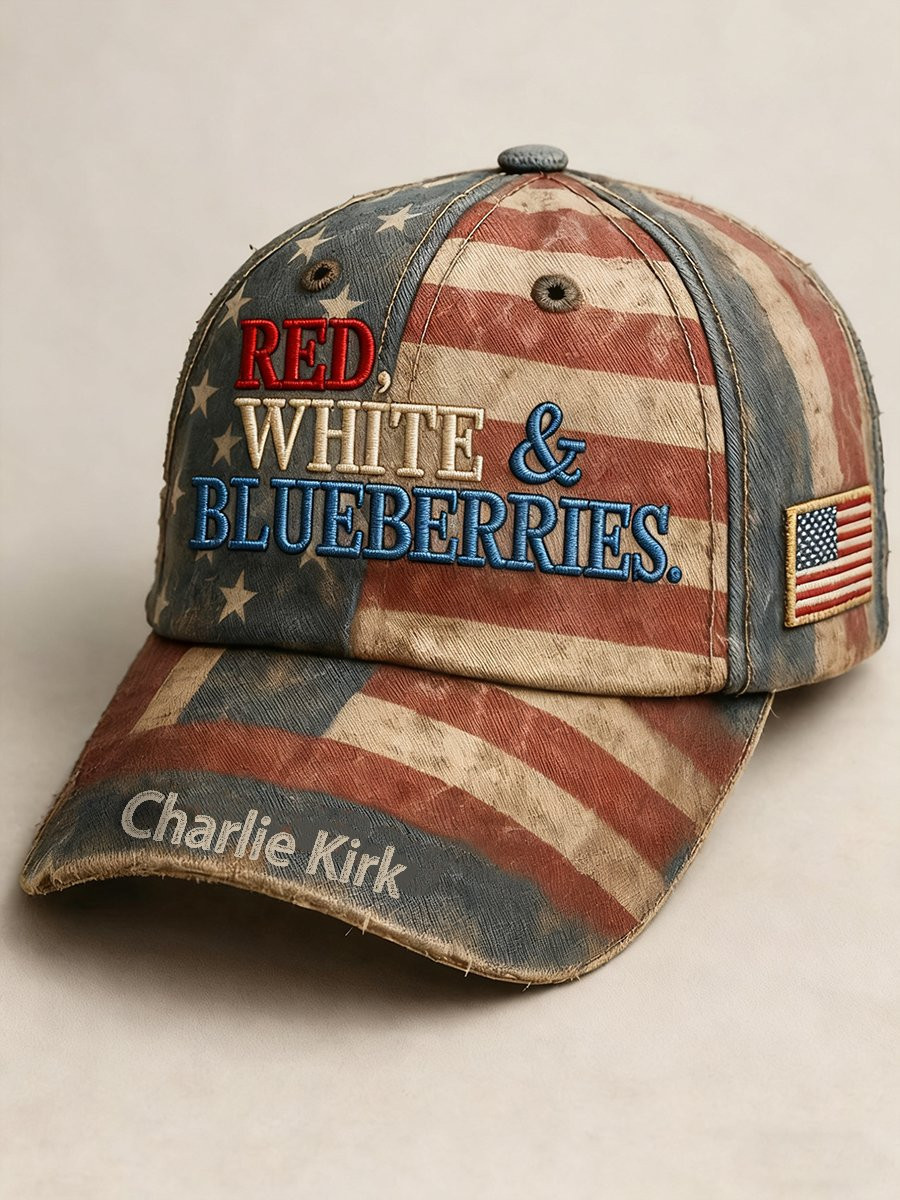 All American Halftime Show Merch Red White And Blueberries USA Flag Hat ...