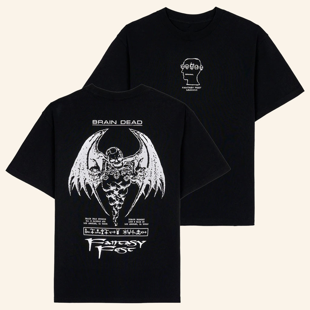 Brain Dead Merch 2026 Fantasy Fest T-Shirt Black Brain Dead Shirt Gifts ...