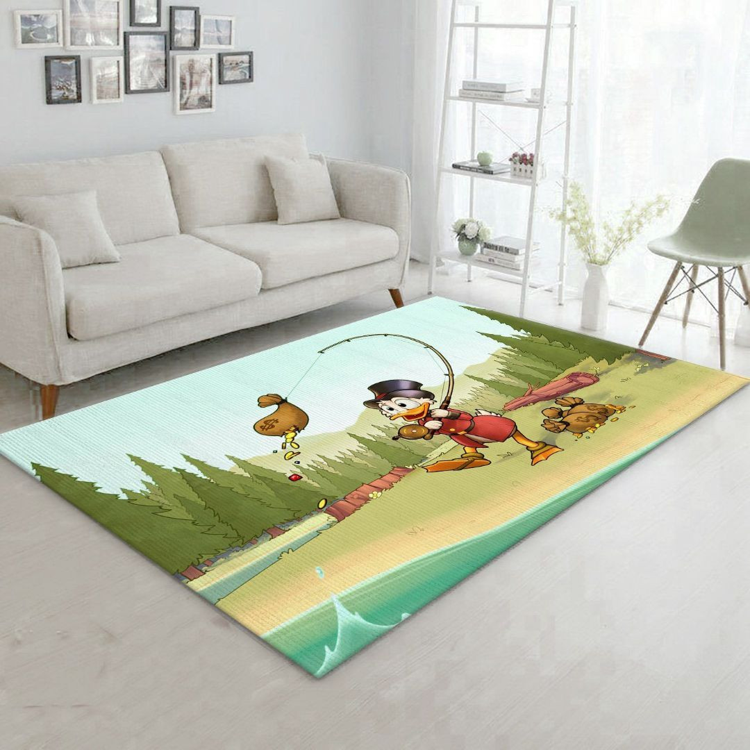 Coins Area Rug Cartoon Humor Scrooge Mcduck Ducktales Walt Disney Coins Disney Area ...