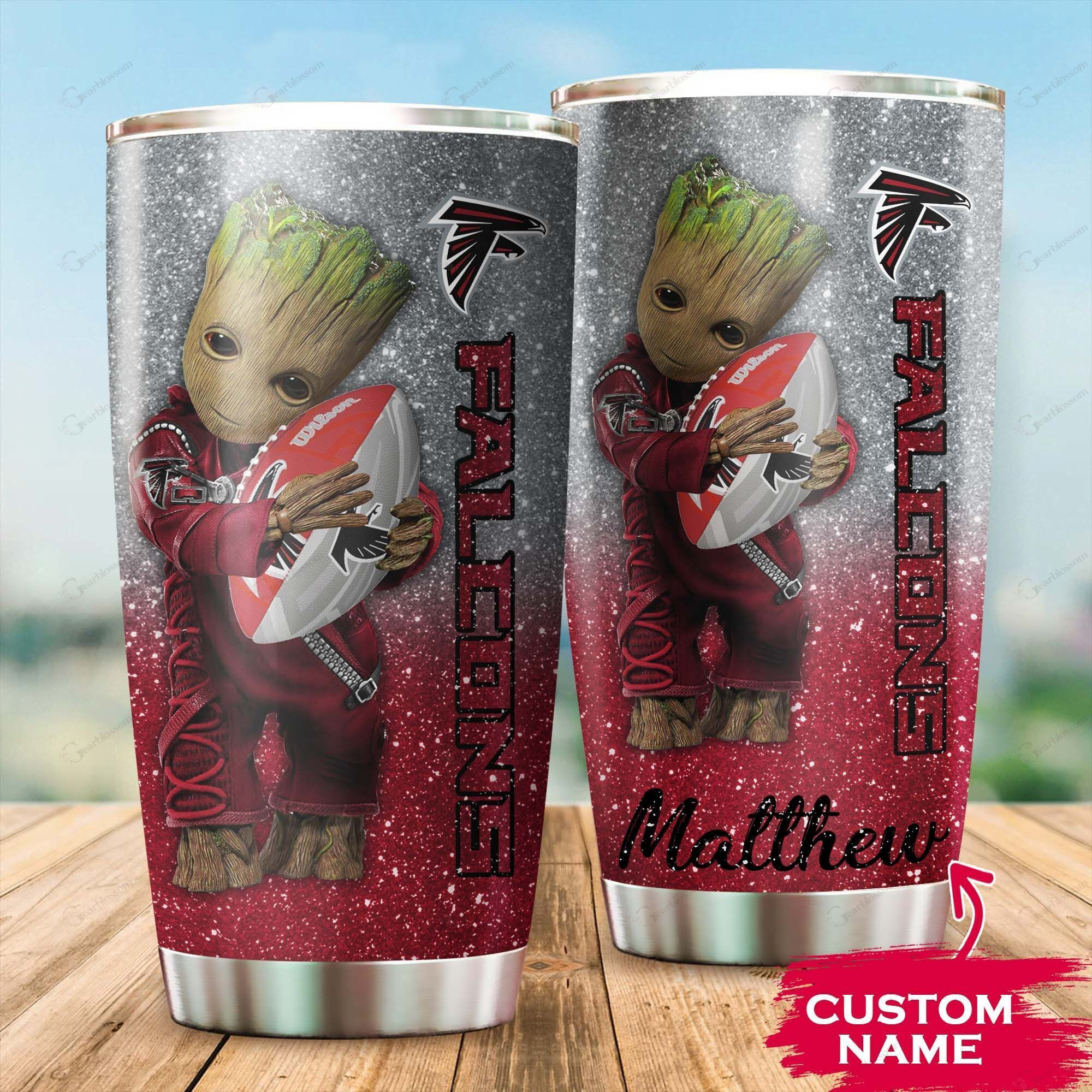 Custom name Groot Atlanta Falcons football NFL teams 5 gift For Lovers ...