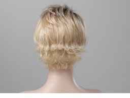 Human Hair Blend Strom Wigs A Rear View