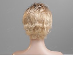 Human Hair Blend Strom Wigs C Rear View