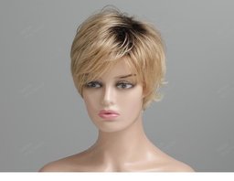 Human Hair Blend Strom Wigs C Front Side Right View
