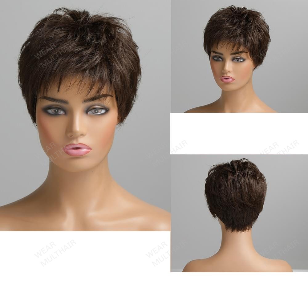 Human Hair Blend Strom Wigs J