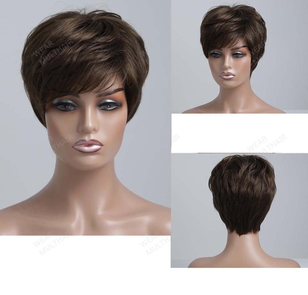 Human Hair Blend Strom Wigs D