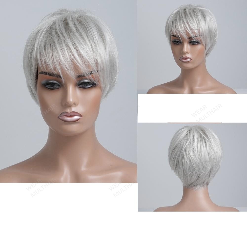 Human Hair Blend Strom Wigs F