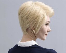 Human Hair Blend Strom Wigs K Rear View