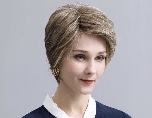 Human Hair Blend Strom Wigs H