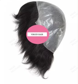 Small Skin Injection/Knots Female Wigs side view
