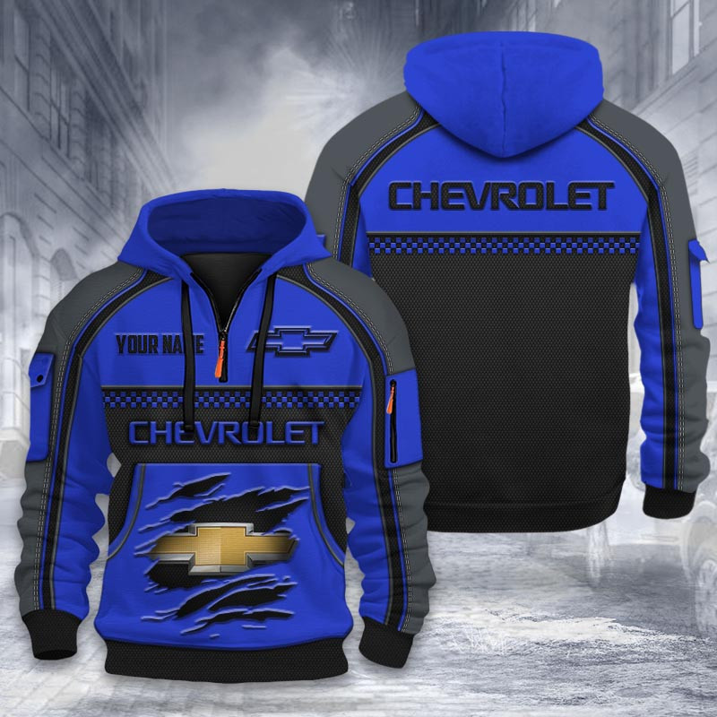 Chevrolet DMHT1910 3D Half-zip Hoodie Multicolor