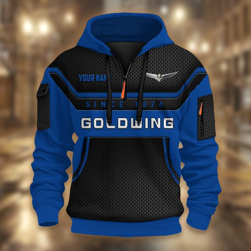 Honda goldwing DMHT1814 3D Half-zip Hoodie Multicolor
