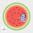 Watermelon Rug With Socks. - Watermelon Carpet - R016