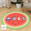 Watermelon Rug With 4 Dancing Kids - Watermelon Carpet - R017