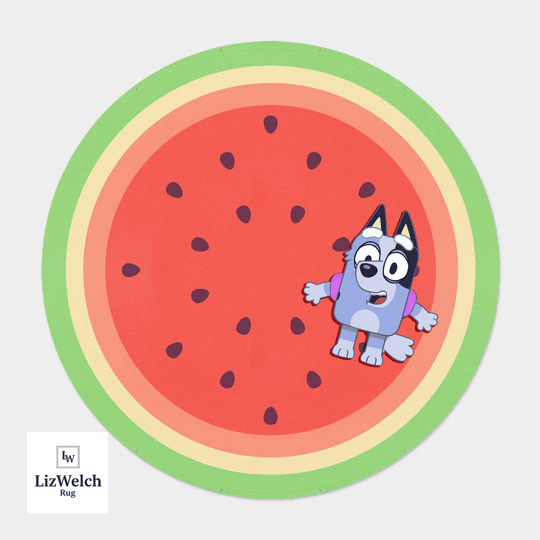 Watermelon Rug With Socks. - Watermelon Carpet - R016