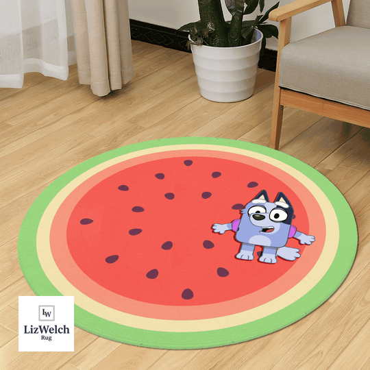 Watermelon Rug With Socks. - Watermelon Carpet - R016