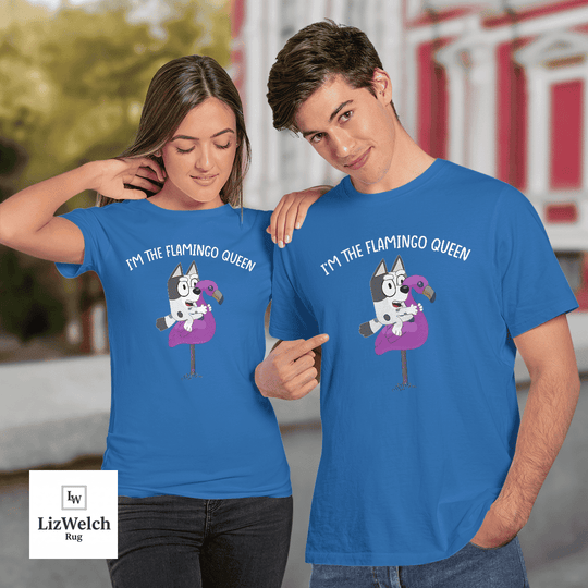 I'm The Flamingo Queen Shirt, Muffin Shirt (White Text) - Unisex Adult T-Shirt, Long Sleeve Tee, Sweatshirt, Hoodie