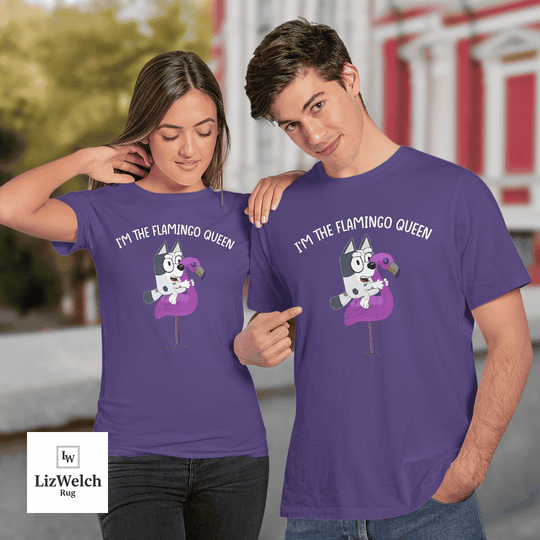 I'm The Flamingo Queen Shirt, Muffin Shirt (White Text) - Unisex Adult T-Shirt, Long Sleeve Tee, Sweatshirt, Hoodie