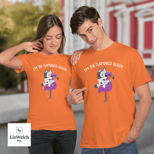 I'm The Flamingo Queen Shirt, Muffin Shirt (White Text) - Unisex Adult T-Shirt, Long Sleeve Tee, Sweatshirt, Hoodie