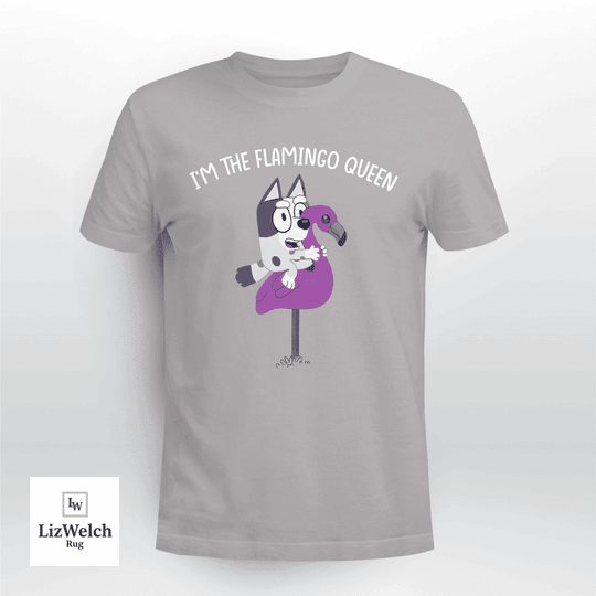 I'm The Flamingo Queen Shirt, Muffin Shirt (White Text) - Unisex Adult T-Shirt, Long Sleeve Tee, Sweatshirt, Hoodie