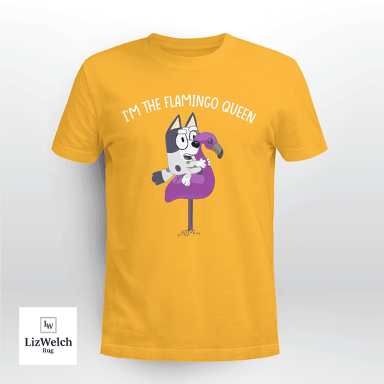 I'm The Flamingo Queen Shirt, Muffin Shirt (White Text) - Unisex Adult T-Shirt, Long Sleeve Tee, Sweatshirt, Hoodie