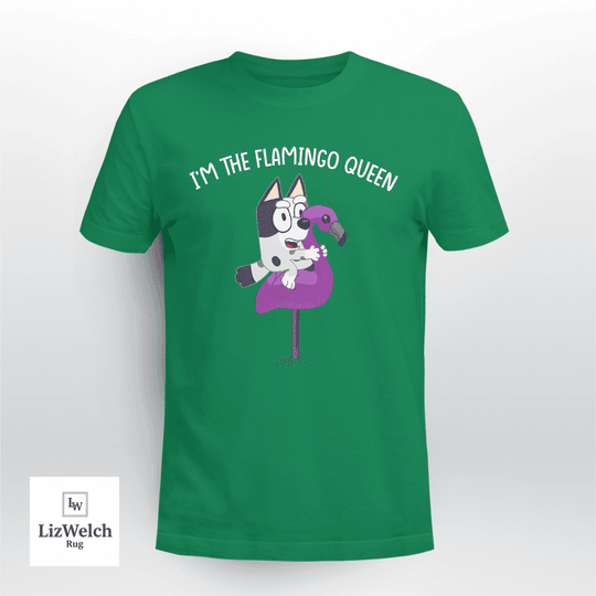 I'm The Flamingo Queen Shirt, Muffin Shirt (White Text) - Unisex Adult T-Shirt, Long Sleeve Tee, Sweatshirt, Hoodie