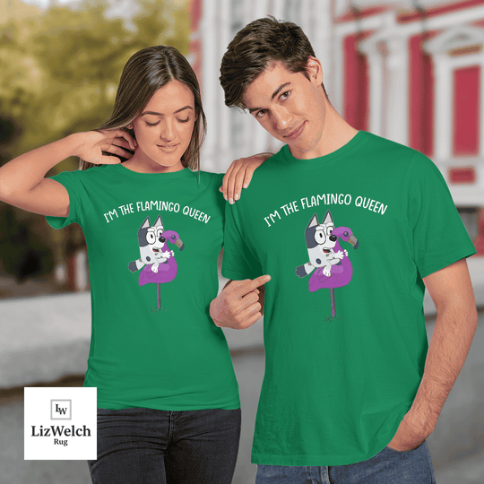 I'm The Flamingo Queen Shirt, Muffin Shirt (White Text) - Unisex Adult T-Shirt, Long Sleeve Tee, Sweatshirt, Hoodie