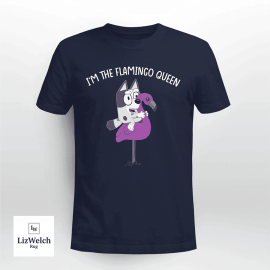 I'm The Flamingo Queen Shirt, Muffin Shirt (White Text) - Unisex Adult T-Shirt, Long Sleeve Tee, Sweatshirt, Hoodie