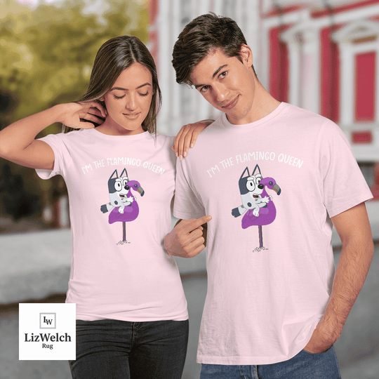 I'm The Flamingo Queen Shirt, Muffin Shirt (White Text) - Unisex Adult T-Shirt, Long Sleeve Tee, Sweatshirt, Hoodie