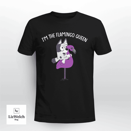 I'm The Flamingo Queen Shirt, Muffin Shirt (White Text) - Unisex Adult T-Shirt, Long Sleeve Tee, Sweatshirt, Hoodie