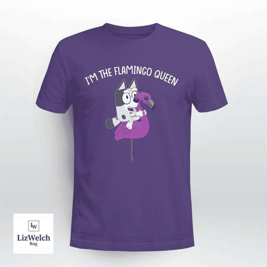 I'm The Flamingo Queen Shirt, Muffin Shirt (White Text) - Unisex Adult T-Shirt, Long Sleeve Tee, Sweatshirt, Hoodie