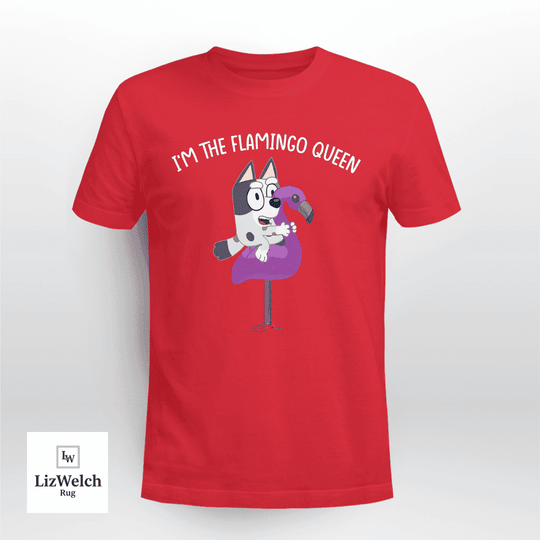 I'm The Flamingo Queen Shirt, Muffin Shirt (White Text) - Unisex Adult T-Shirt, Long Sleeve Tee, Sweatshirt, Hoodie