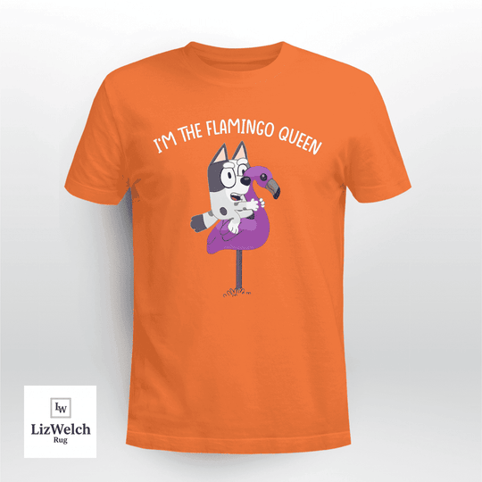I'm The Flamingo Queen Shirt, Muffin Shirt (White Text) - Unisex Adult T-Shirt, Long Sleeve Tee, Sweatshirt, Hoodie